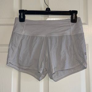 Lululemon white size 2 speed up shorts